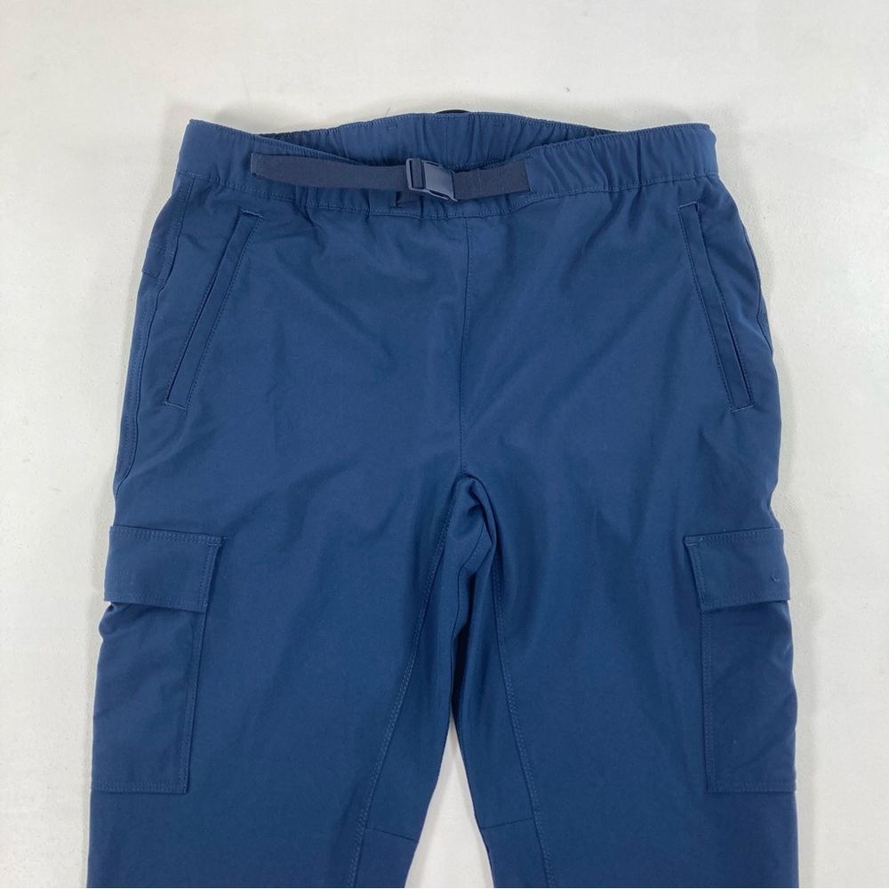 Eddie Bauer Cropped Climatrail Hiking Pants Size 12 Blue with Belt and Pockets - Picture 5 of 16